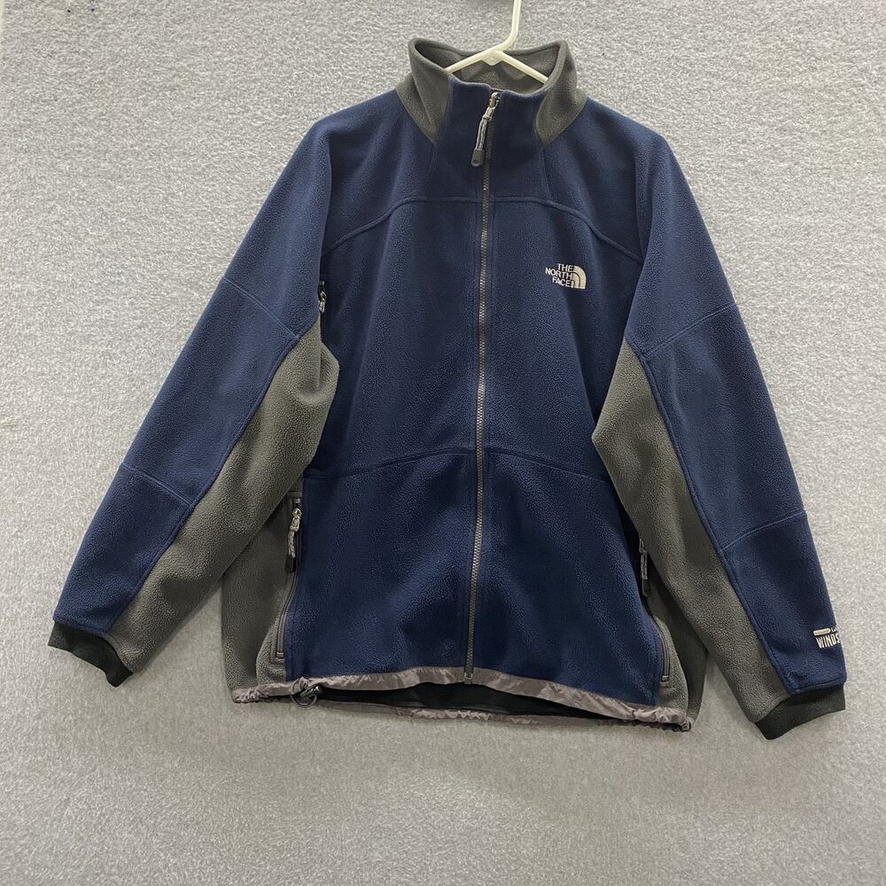 Vintage The North Face Gore Windstopper Fleece Jacket Men’s L Blue Gray Y2K